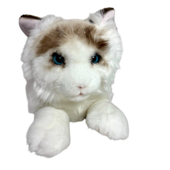 Fluffy Fun Interactive Cat Plush Blinks Purrs Meows Tested Works - Picture 1 of 7